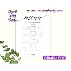Calligraphy menu cards template, Modern menu card template, (27a) Calligraphy menu cards template, Modern menu card template, (27a)